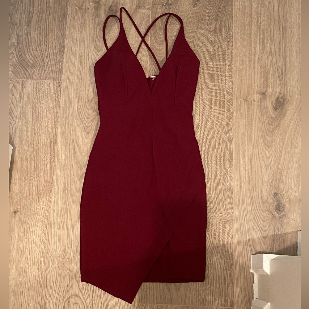 Burgundy dress